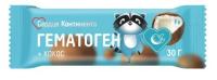 Гематоген детский сердце континента кокос 3+ 30г