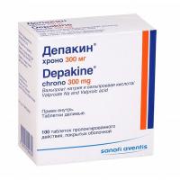 ДЕПАКИН ХРОНО ТАБ. ПРОЛОНГ. ДЕЙСТВ. П/О 300МГ №100