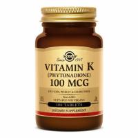 БАД к пище Solgar Витамин К1 (фитоменадион) 100 мкг (Vitamin K 100 mcg), таблетки по 310мг, 100шт