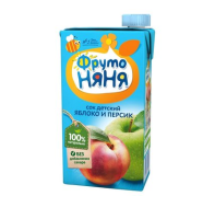 ДП фрутоняня сок неосветлен яблоко-персик 500мл