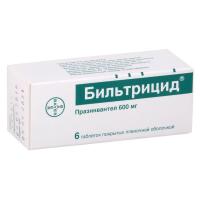 Бильтрицид таб. п.п.о. 600мг N6