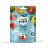 ДП фрутоняня фруктовые кусочки яблоко-персик 53г