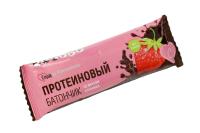 Батончик Протеиновый Сердце Континента Клубника в шокол глазури 40г