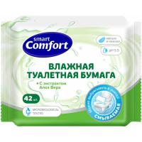 Бумага туалетная влажная комфорт smart N42