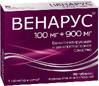 Венарус таб. п.п.о. 900мг 100мг №30