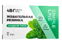 ABC хэлси фуд жевательная резинка сладкая мята блистер 16г