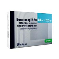 Вальсакор Н 80 таб. п.п.о. 80мг+12,5мг N30