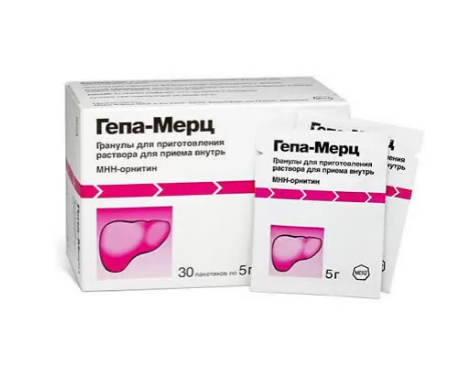 Гепа-Мерц гран. д/р-ра внутр. 3г/5г N30
