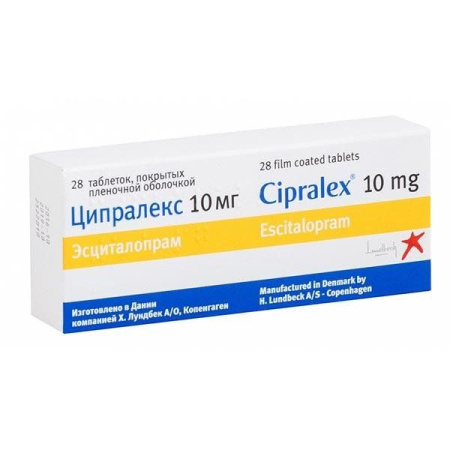 Ципралекс таб. п.п.о. 10мг N28