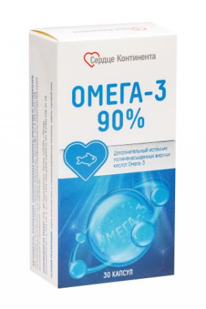 Омега-3 1300мг сердце континента капс.N30