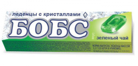 Леденцы Бобс мята-зеленый чай N10 (35г)