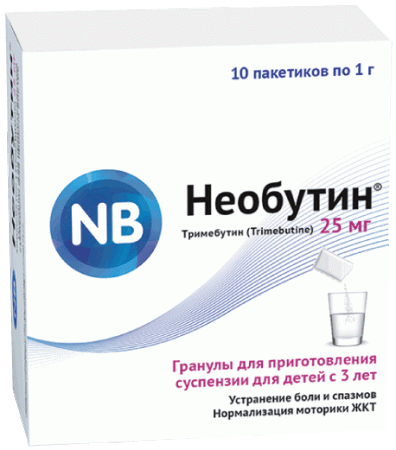 Необутин гран. д/сусп. внутр. 25мг 1г N10