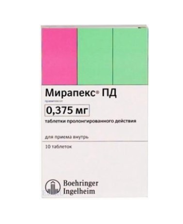 Мирапекс ПД таб.пролонг.высвоб. 0,375мг N10