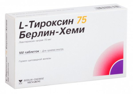 L-Тироксин 75 Берлин-Хеми таб. 75мкг N100