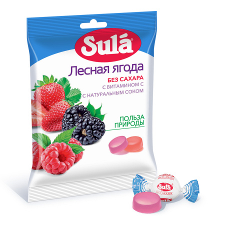 Леденцы Sula лесная ягода б/сахара д/диабетиков 60г
