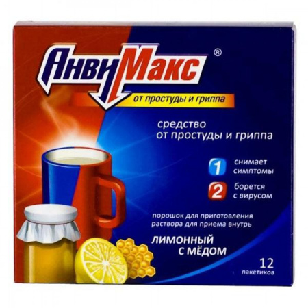 АнвиМакс пор. д/р-ра внутр лимонный с медом 5г N12