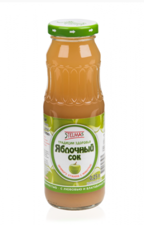 Сок Стэлмас яблочный с мякотью 1л