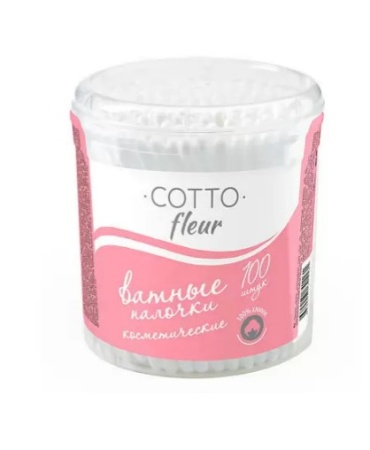 Ватные палочки cotto fleur банка розовая N100