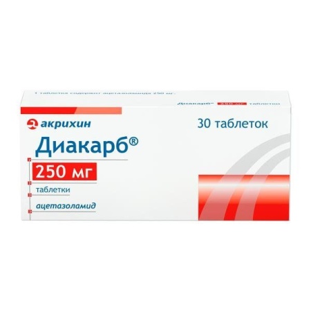 Диакарб таб. 250мг №30