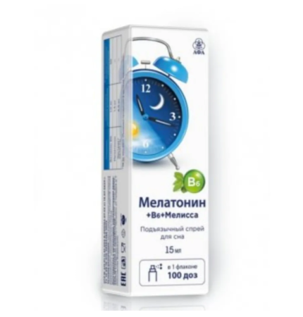 Мелатонин+В6+мелисса спрей подъязычн. 15мл