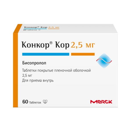 КОНКОР КОР таб п/п/о 2,5мг N60