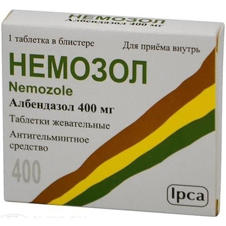 Немозол таб. жев. 400мг N1