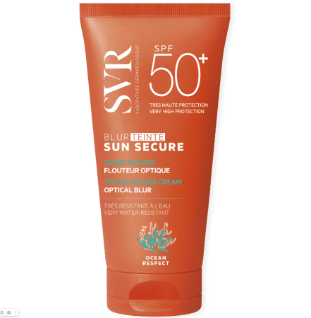СВР/SVR безопасное солнце крем-мусс эффект фотошопа spf50 тон светлый 50мл
