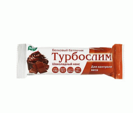 Турбослим батончик белковый шоколадный кекс 50г N1