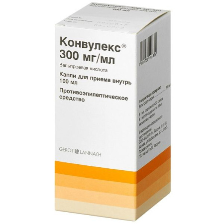 Конвулекс капли внутр. 300мг/мл 100мл N1 (дозатор)