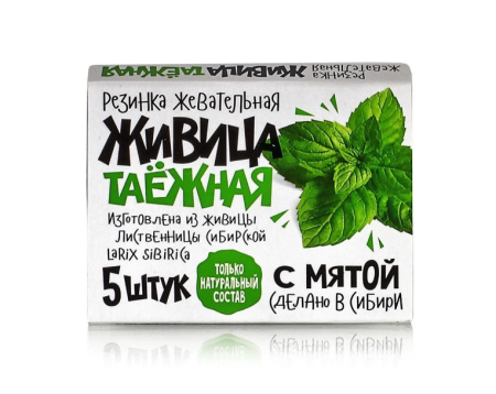 Таежная смолка жев резинка Живица мята N5