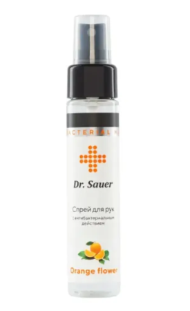 Dr Sauer спрей д/рук антибактериальный эффект orange flower 60мл