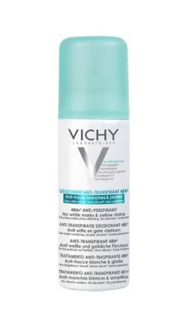 ВИШИ Дезодорант-антиперспирант 48 ч спрей-аэрозоль против белых и желтых пятен, 125 мл