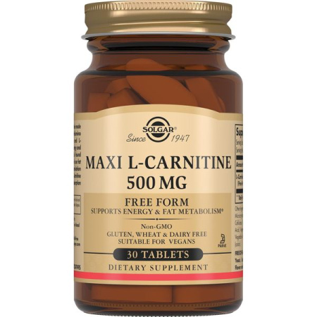 Солгар L-карнитин таб. 500мг N30