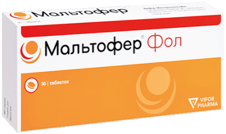 Мальтофер фол таб. жев. 100мг+0,35мг N30