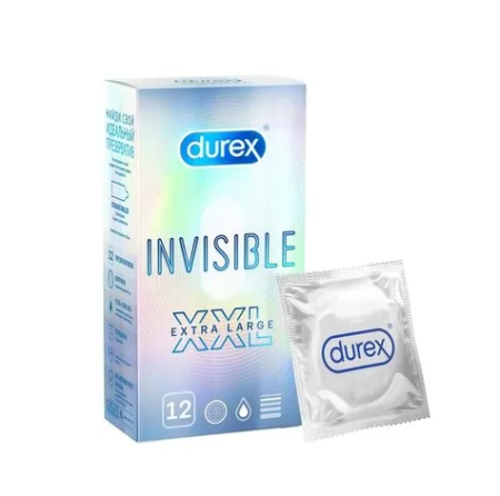 Презервативы Дюрекс/Durex инвизибл XXL N12