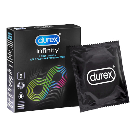 Презервативы Дюрекс/Durex infinity с анестетиком гладкие (вариант2) N3