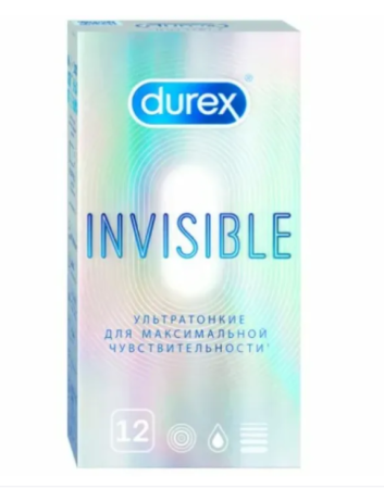 Презервативы Дюрекс/Durex инвизибл ультратонкие N12