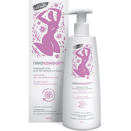 Гинокомфорт гель д/интим гигиены моющий сенситив 200мл