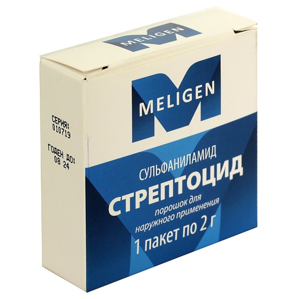Стрептоцид пор. наружн. 5г (банка)