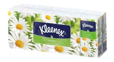 Платочки бумажные Клинекс арома ромашка N10х10