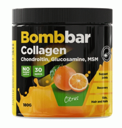 Бомббар/bombbar коктейль коллаген с хондроитино...ом цитруса 180г специализированный пищевой продукт