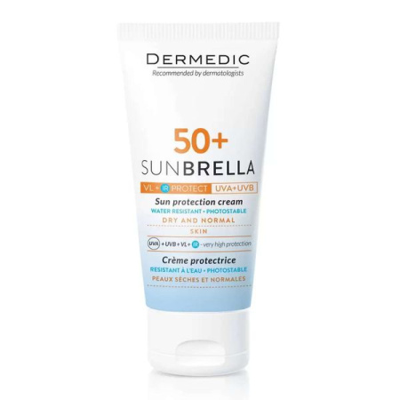 Дермедик/dermedic санбрелла солнцезащитный крем spf50+ д/сухой и нормальной кожи 50мл