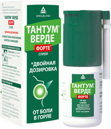 Тантум Верде форте спрей 0,51мг/доза 88доз 15мл N1