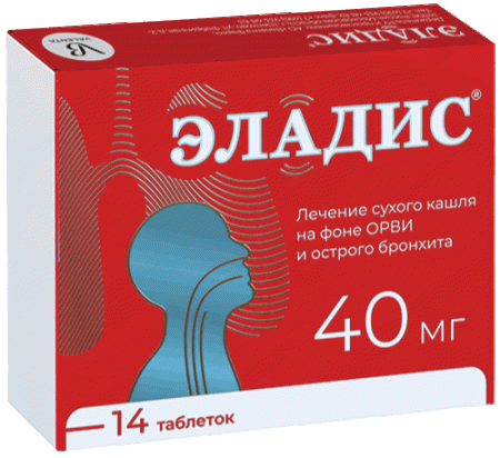Эладис таб. п.п.о. 40мг N14