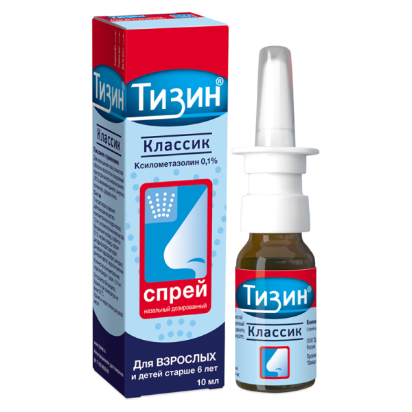 Тизин классик спрей наз. доз. 0,1% 10мл N1