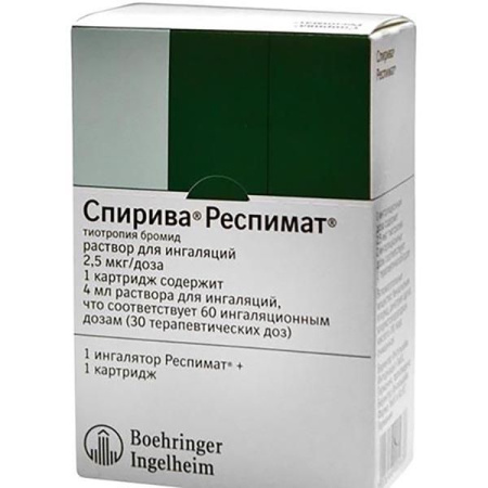 Спирива Респимат р-р д/ингал. картридж 2,5мкг/доза 60доз 4мл №1  (с ингалятором Респимат)