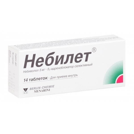 Небилет таб. 5мг N14