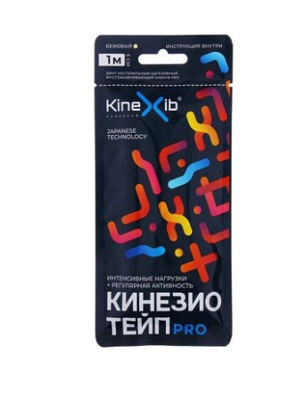 Кинексиб pro бинт кинезио тейп нестер адгезивный восстан бежевый 1мх5см N1