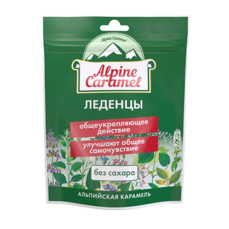 ALPINE CARAMEL АЛЬПИЙСКАЯ КАРАМЕЛЬ ЛЕДЕНЦЫ БЕЗ САХАРА ПАК. 75Г (БАД)