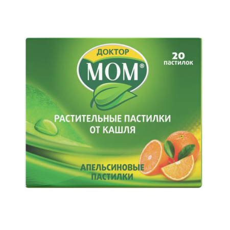 ДОКТОР МОМ РАСТИТЕЛЬНЫЕ ПАСТИЛКИ ОТ КАШЛЯ №20 (АПЕЛЬСИН)
